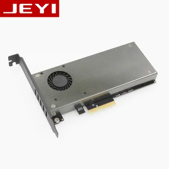 JEYI SK9Pro m.2 extinderea NVMe adaptor de unitati solid state rândul său, PCIE3.0 ventilatorului de răcire SSD dual add pe card SATA3 cu ventilator de acoperire din Aluminiu bar rece