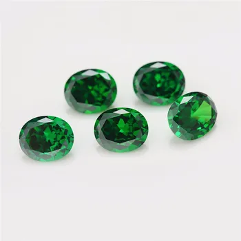 Forma ovala 5A Verde CZ Piatră 2 buc 9*11mm-15*20mm Sintetice Pietre Cubic Zirconia Pentru Bijuterii
