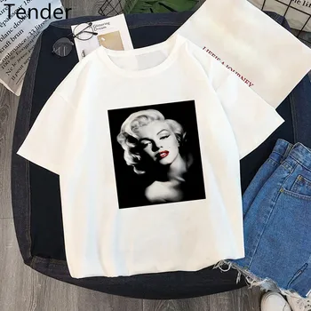 2020 Vara Marilyn Monroe Tricou Imprimat femei grafic teuri Harajuku Casual 90 Topuri plus dimensiune tricou Femme pentru Femei Îmbrăcăminte