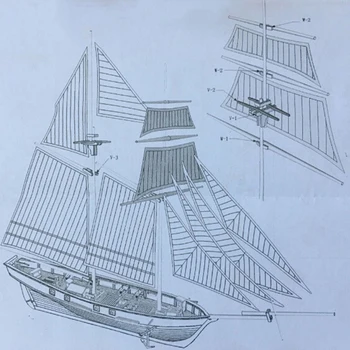 Nou 1:130/100/70/30 Navigatie DIY Nava de Asamblare Model Clasic Barca de Lemn Decor Lemn