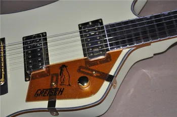 Transport gratuit, de înaltă calitate personalizate versiune de Billy-Bo semnătură în formă de chitară electrică galben și accesorii de aur