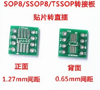 De bună calitate, 30PCS/LOT MSOP / SOIC / TSSOP SOP8 transforma DIP8 IC Soclu adaptor / Adaptor placa / PCB PB-FREE