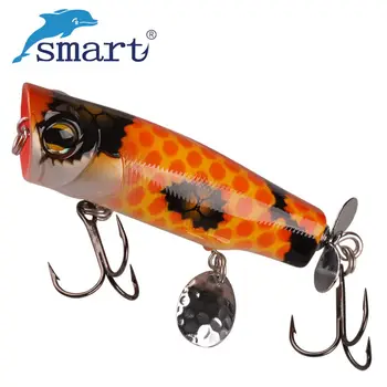 Smart Popper Greu Momeală de Pescuit 7cm/12.2 g Cu Spirală Rotor și Lingura Deasupra Apei Wobblere VMC Carlig Crap Momeli Artificiale Aborda