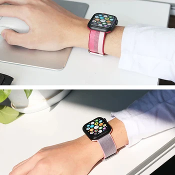 Țesute nylon curea de ceas iwatchse Pentru Apple watch band 6 1 / 2 / 3 /4 / 5 generație 6iwatch5 bărbați și femei 38 / 40 / 42 / 44mm