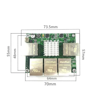 Industriale de clasa mini micro redus de energie 3/4/5 port 10/100/1000Mbps RJ45 Gigabit switch de rețea module gigabit switch de rețea