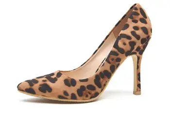 2020 Sexy Leopard Femei Pantofi cu Tocuri Înalte de 6-10CM Elegant de Birou Pompe de Pantofi pentru Femei de Imprimare a Subliniat Toe Lux Single Pantofi V1821
