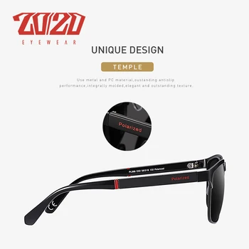 20/20 Brand Design Clasic Polarizat ochelari de Soare Barbati de Conducere Nuante de Negru Metal Pătrat Ochelari Pentru Bărbați Ochelari de vedere Oculos PL368