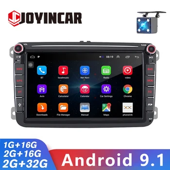 JOYINCAR Android 9.1 Autoradio pentru VW Passat Golf MK5/6 Caddy Touran Polo Caddy 4-core Stereo Auto GPS Sat Navigatie 2Din