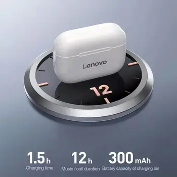 Original Lenovo LP1S TWS Wireless Căști Căști Bluetooth Stereo Duale Bass Pavilioane de Control Tactil cu Microfon pentru iOS/Android