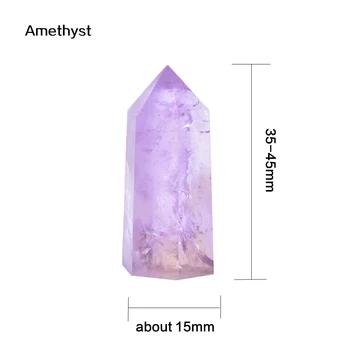 35-45mm geam Cristal Natural Punct de Ametist Brazilian de Vindecare Obelisc Cuarț violet Bagheta Ornament pentru Decor Acasă Piatră de Energie
