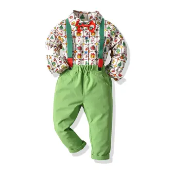 2020 Noi de Craciun pentru Copii Seturi de Domn Băieți Seturi de Îmbrăcăminte Haine de Banchet Cardigan tricou Casual, Curea Elastica Utilaje