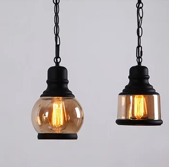 Stilul Loft Coarda De Sticlă Droplight Edison Pandantiv Vintage Corpuri De Iluminat Pentru Sala De Mese Agățat Lampă De Iluminat Interior Lamparas