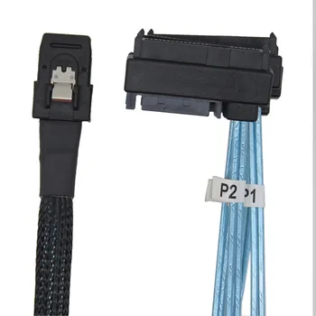 Sas Sata Cablu de Interne Mini SAS 36pin SFF-8087 (4) 29pin+15Pin SFF-8482 Conectori cu Alimentare SATA 0,5 M 1M