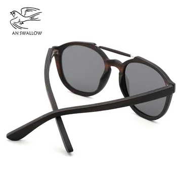 Moda Femei Bărbați ochelari de Soare de Brand Designer de Bambus ochelari de Soare ochelari de Soare din Lemn Multistrat Rece Lemn de Abanos Polarizat Lentile UV400