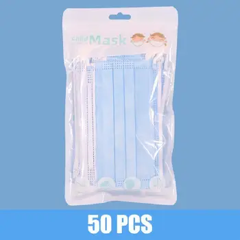 10buc/punga de unica folosinta pentru Copii Masti Anti Praf, Smog Respirabil Mască de Tifon Albastru/roz Gura Masca de Fata Pentru Copii Cu Ambalare