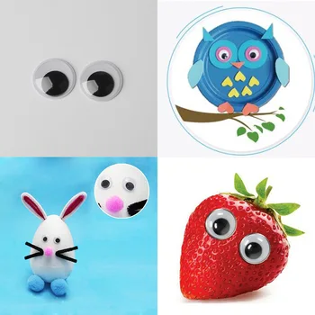 Ochii mobile Autocolante pentru Copii lucrate Manual, Jucării DIY Material Alb și Negru, cu Adeziv Plastic de Animale pentru Copii Ochelari de soare Accesorii