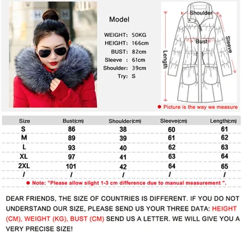 SIJIMZ Geaca de Iarna Femei 2019 iarna cald în jos jacheta femei gros punctul Artificiale Raton Guler de Blană pentru femei sacou haina