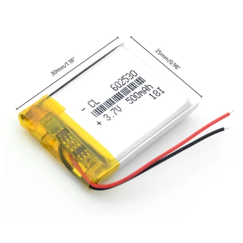 1Pieces Litiu-Ion Polimer 602530 Baterie 3.7 v 500mAh Baterie Litiu Pentru MP4 MP5 GPS PSP Ceas Inteligent de Conducere Recorder
