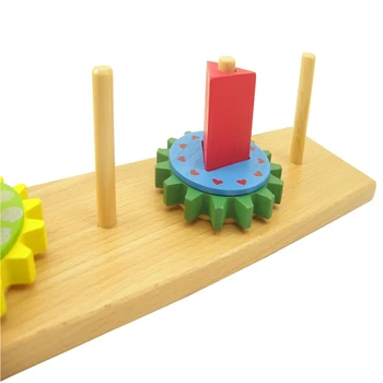 Montessori Devreme De Învățământ Din Lemn Jucarii Bloc Roata Dințată Geometrice Asamblare Blocuri Colorate De Sortare Bord Bloc Situat Meci Jucarii