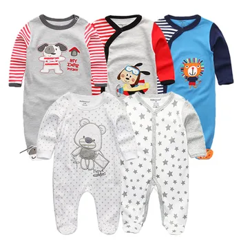 2019 5PCS/Lot Unisex Fetita Haine Salopetă Mânecă Lungă Îmbrăcăminte pentru Copii Newbron Salopeta baietel Haine Roupas de bebe