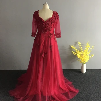 New Sosire V Gatului maneca Lunga arabă rochie de seara 2021 Aplici Dantelă rochii de seara abiye gece elbisesi Formale rochie de petrecere