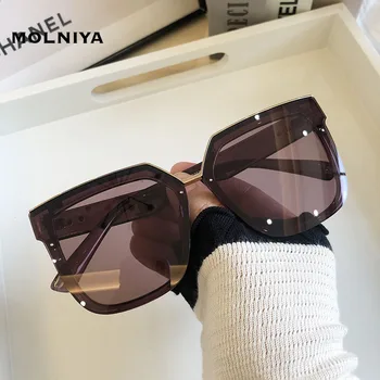 Mare Cadru Pătrat ochelari de Soare pentru Femei Brand Designer de Înaltă Calitate Lumină Polarizată Ochelari de Soare, Vacanta, Ochelari de vedere Unisex UV400