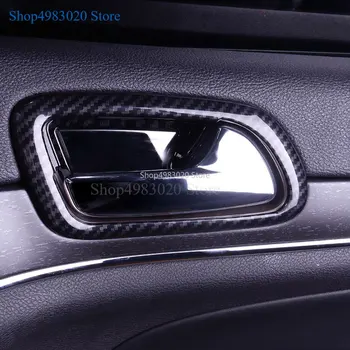 ABS, Fibra de Carbon Cereale Interioară a Mânerului Portierei Castron Capac Ornamental Pentru Jeep Grand Cherokee-2018 2016 2017 Accesorii Auto