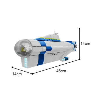 MOC technic Subnautica Cyclops Submarin Model de Simulare Blocuri Diy Cărămizi Jucării modular Constructor Pentru copii jucarii