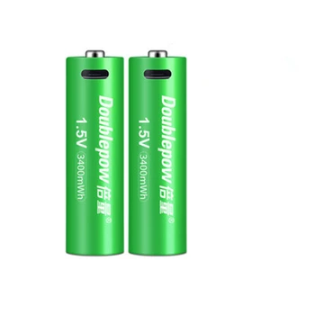 4buc/lot Inițial de 1,5 V AA baterie reîncărcabilă 3400mWh USB baterie reîncărcabilă litiu rapid de încărcare prin Micro USB cablu