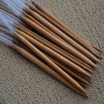 18Pairs 18sizes Circulară Natura Bambus Carbonizat Ace de Tricotat