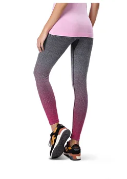Nouă Femei Pantaloni Sport de Culoare Gradient de Yoga Jambiere Antrenament de Fitness Pantaloni Sport Colanti Pantaloni iute Uscat Rulează Legging