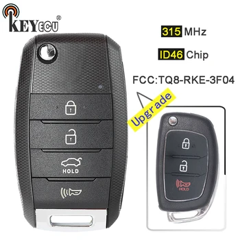 KEYECU 315MHz Cip ID46 FCC:TQ8-RKE-3F04 P/N:95430-4Z100 Modernizate Flip 3 butoane Cheie de la Distanță Fob pentru Hyundai Santa Fe