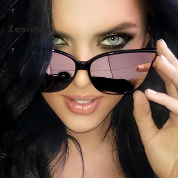 Zeontaat Cateye ochelari de Soare Femei Vintage Oglinda Gradient de Roz Lentile de Ochelari Retro Ochi de Pisică Ochelari de Soare Femei UV400 Ochelari