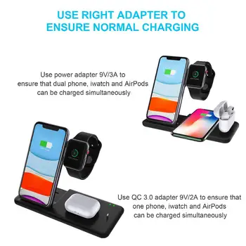 HobbyLane 4-În-1 QI 15W Rapid Smartphone fără Fir Încărcător stație de Andocare Pentru iPhone Apple Watch iWatch pentru Airpods Suportul Încărcător