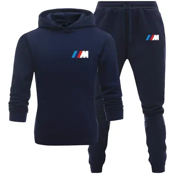 Noi Toamna și iarna pentru Bărbați Seturi hanorac+Pantaloni BMW Sport Costume Casual, Bluze Trening 2020 Brand Sport