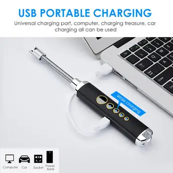 Noul USB de încărcare cu arc aprinzător Electric Brichetă Reîncărcabilă Gât Flexibil paracliser Portabil aprindere