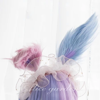 Kawaii Iepure 65cm Roz Violet Gradient Harajuku Lolita Peruca de Păr de zi cu Zi Lung Ondulat Peruca Cosplay + Capac Printesa Dulce Peruci