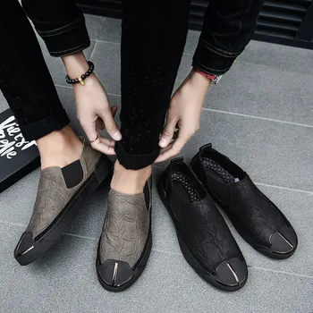 Barbati din Piele Pantofi de Primavara toamna Retro Designer Mocasini exterior Încălțăminte de brand de lux pantofi Respirabil Mocassin Homme