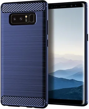 Cazul Samsung Galaxy Note 8 culoare albastru (albastru), carbon serie, caseport