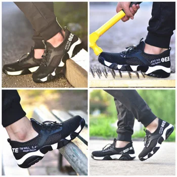 XPER Vara Respirabil Oamenii de Siguranță Pantofi de Lucru Anti-Puncție Adidas Pentru bărbați Anti-Zdrobitor Steel Toe Confort Pantofi Casual #XP032