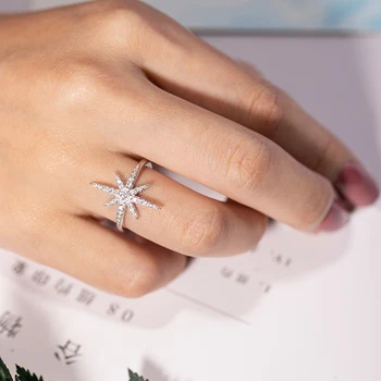 Original Stele de Argint 925 inel de deget de Lux deschide 5a cz Inele de nunta pentru Femei Cocktail fată Frumoasă de cadou dimensiuni de 5-10