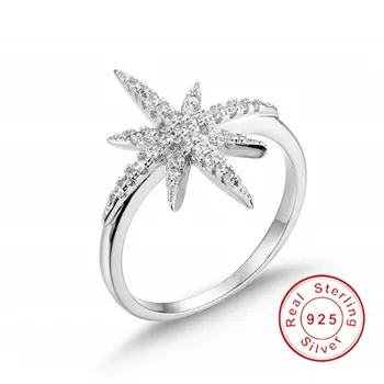 Original Stele de Argint 925 inel de deget de Lux deschide 5a cz Inele de nunta pentru Femei Cocktail fată Frumoasă de cadou dimensiuni de 5-10