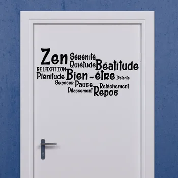 Autocolante Salle de bain Citare Zen Bien Etre Repos de Vinil de Perete Decor Perete Baie Decal Decor Acasă Poster Decorarea Casei