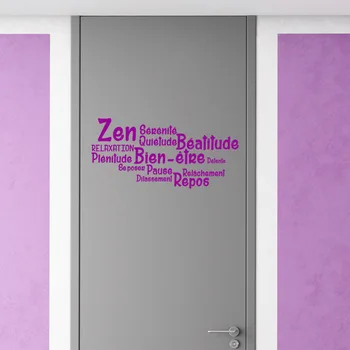 Autocolante Salle de bain Citare Zen Bien Etre Repos de Vinil de Perete Decor Perete Baie Decal Decor Acasă Poster Decorarea Casei