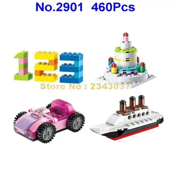 460pcs diy animal digital numărul masina tort nava creative lumineze blocuri educaționale(fara cutia originala) de Jucărie