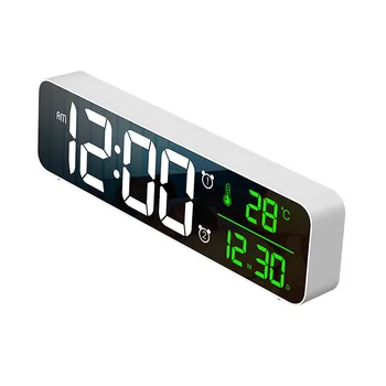 LED Ceas cu Alarmă de Amânare Alarmă Dublă Ceasuri Digitale cu Ecran Mare Calendar de Afișare a Temperaturii Electronice Desktop Ceas Tăcut