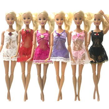 NK Set 6 Papusa Colorate Pijama Rochie de Lenjerie de corp Lenjerie Sutien Dantela Rochie Haine Pentru Barbie Papusa Accesorii Cadou Pentru Copii DZ