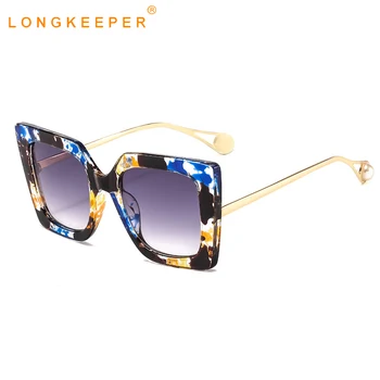 Moda Supradimensionat ochelari de Soare Femei Vintage Cadru Mare Gradient de Ochelari de Soare Doamnelor Pătrat UV400 Ochelari de Nuante Oculos de sol