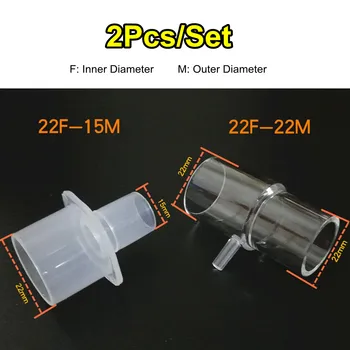 2 buc/Lot Oxigen Adaptor de Îmbogățire Port CPAP Tubulatură de legătură al Furtunului de 15mm la 22mm Oxigen Adaptor Tubulatură Pentru Aer Măști Nazale