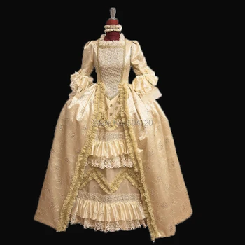 Adaptate!Regal de Imprimare DANTELĂ franceză Ducesa Regina Printesa Marie Antoinette Teatrul de război Civil rochie Victoriană HL-303